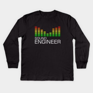 sound engineer, audio engineering with equalizer image Kids Long Sleeve T-Shirt